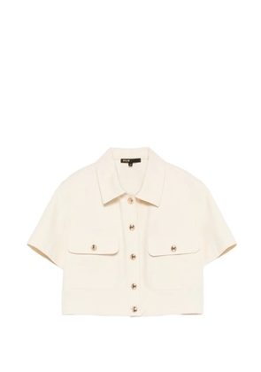 Maje patch-pocket shirt - Neutrals