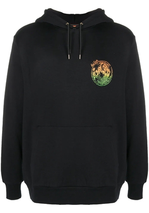Paul Smith logo print drawstring hoodie - Black