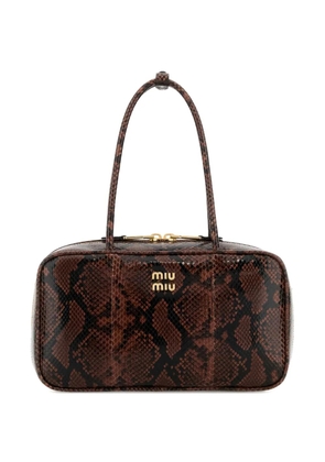 Miu Miu medium Beau printed leather shoulder bag - Brown