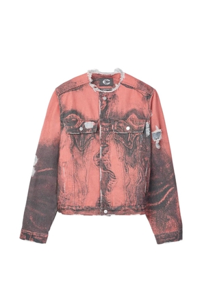 CamperLab button-fastening distressed-effect denim jacket - Orange