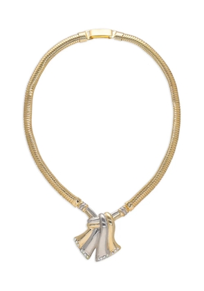 Ugo Correani Vintage bow-pendant necklace - Gold
