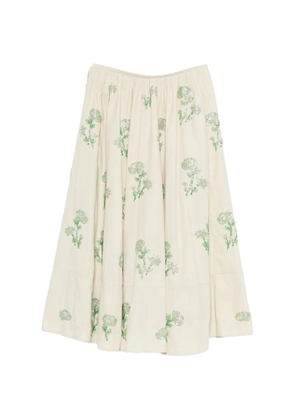 Maje floral A-line midi skirt - Neutrals