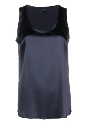 Brunello Cucinelli sleeveless silk-blend tank top - Blue