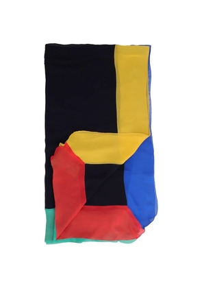 Vintage colour-block scarf - Black