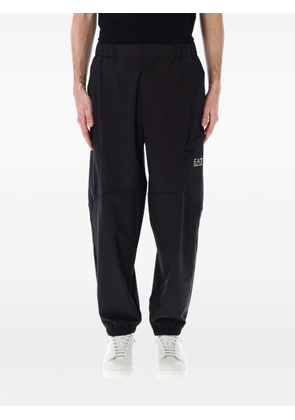 Ea7 Emporio Armani logo print track pants - Black