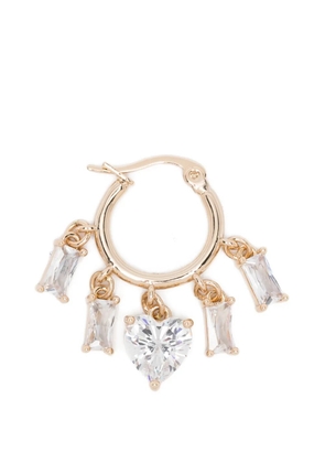 Maje heart zirconia brass earrings - Gold