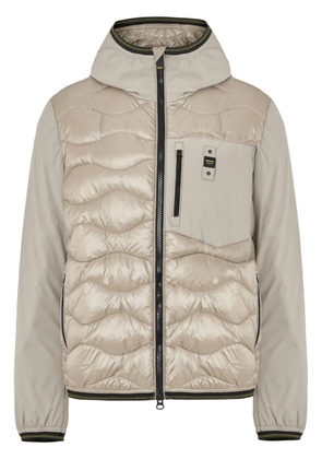 Blauer logo-patch padded jacket - Neutrals