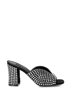 Philipp Plein rhinestone suede sandals - Black