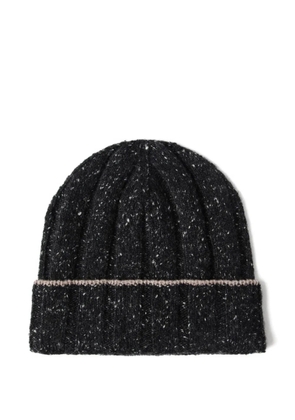 Brunello Cucinelli rib-knit cashmere beanie - Black