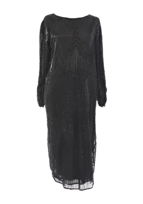Vintage Pre-Owned embroidered dress - Black