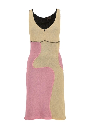 Fendi Pre-Owned patchwork cotton dress - Neutrals