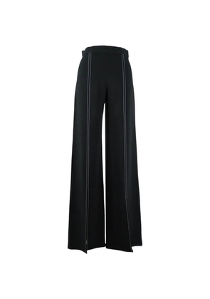 Alexis wide-leg striped trousers - Black