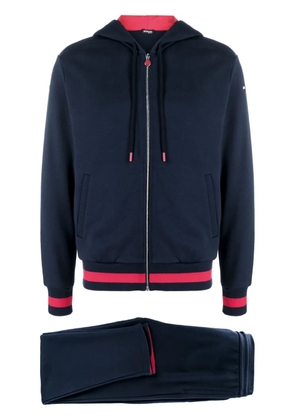 Kiton logo-embroidered cotton tracksuit - Blue