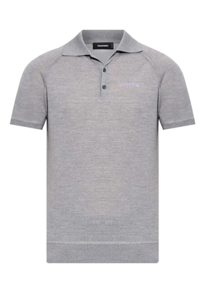 DSQUARED2 knitted polo shirt - Grey