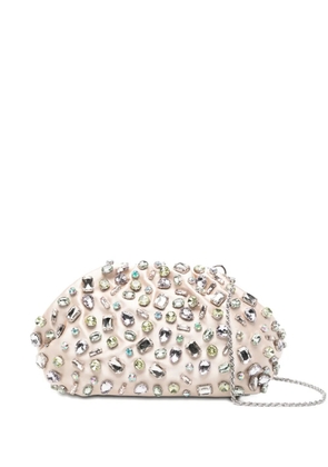 Marina Rinaldi crystal-embellished shoulder bag - Neutrals