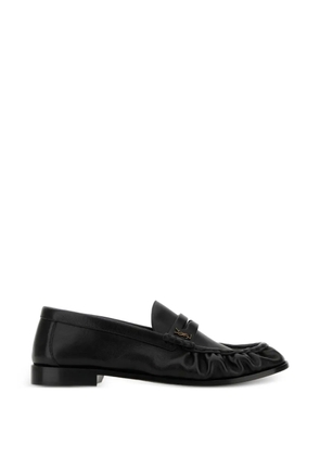 Saint Laurent logo-plaque loafers - Black