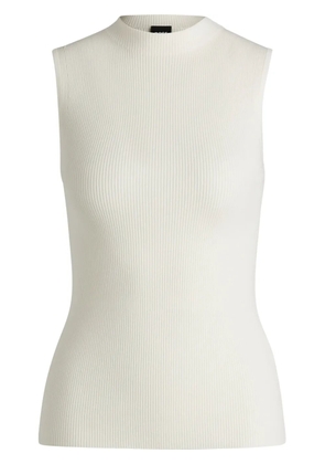 BOSS ribbed top - White