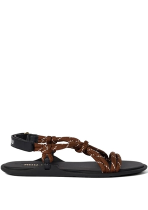 Miu Miu Rivière knotted sandals - Brown