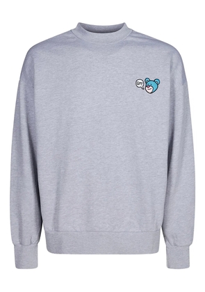 INBETWEENERS bear-logo cotton sweatshirt - Grey