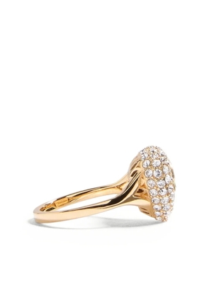 Valentino Garavani Coeur Royal ring in metal, enamel and Swarovski® crystals - Gold