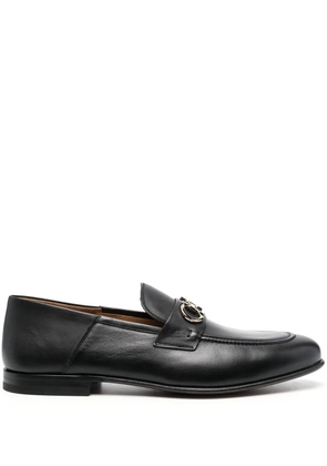 Ferragamo Gancini-buckle leather loafers - Black