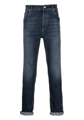 Brunello Cucinelli mid-rise cotton jeans - Blue