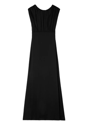 Jil Sander gathered sleeveless gown - Black