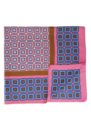 Saint Laurent Pre-Owned geometric-print scarf - Pink