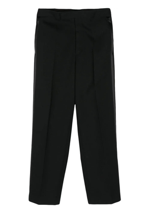 SAPIO satin-trim trousers - Black