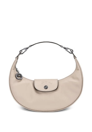 Longchamp Le Pilage curved leather shoulder bag - Pink