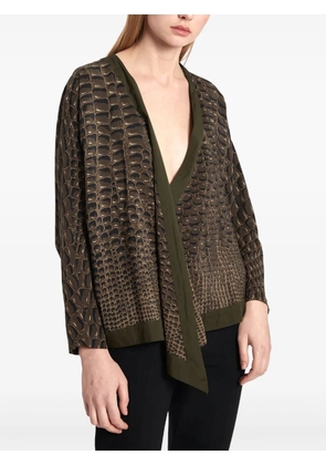 Genny Vintage 1980 silk tunic - Green