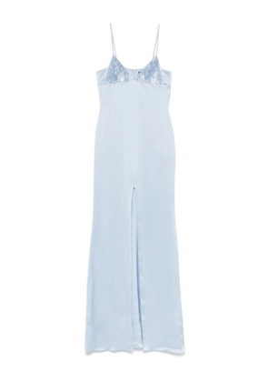 David Koma satin maxi dress - Blue