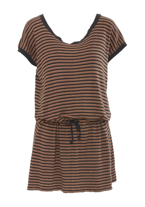 Kenzo Pre-Owned striped cotton dress - Brown