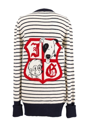John Galliano Pre-Owned striped cardigan - Blue