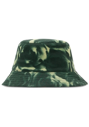 Burberry abstract-pattern print cotton bucket hat - Green