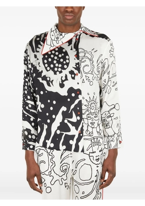Honey Fucking Dijon abstract-print shirt - White