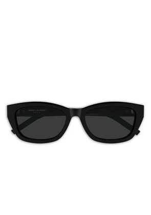 Saint Laurent Eyewear cat-eye logo sunglasses - Black