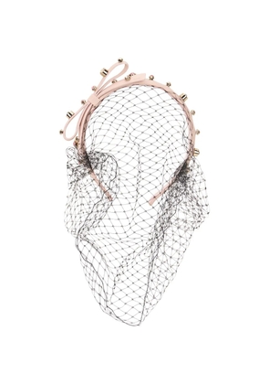 RED(V) bow embellished headband - Pink