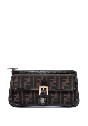 Fendi Pre-Owned 2000-2010 Zucca Canvas Zip clutch bag - Brown