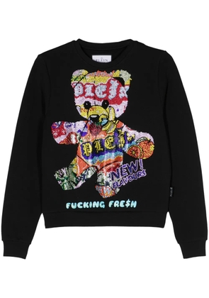 Philipp Plein rhinestone-emebllished jersey sweatshirt - '02 black'