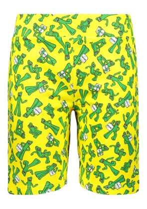 Moschino all-over print shorts - Yellow
