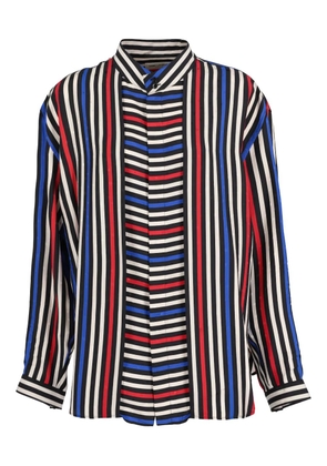 Saint Laurent Pre-Owned striped-pattern shirt - Black