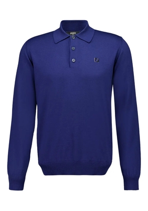 FENDI long-sleeve polo shirt - Blue