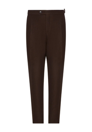 FRANZESE COLLECTION double waistband dart trousers - Brown
