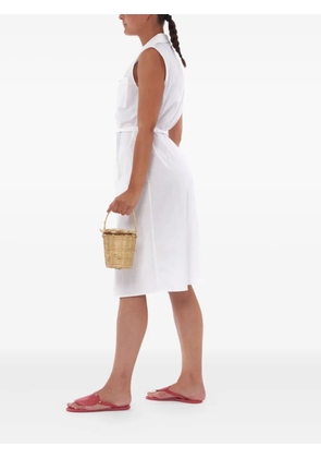 Coccinelle pre-owned belted shirt-style midi dress - White