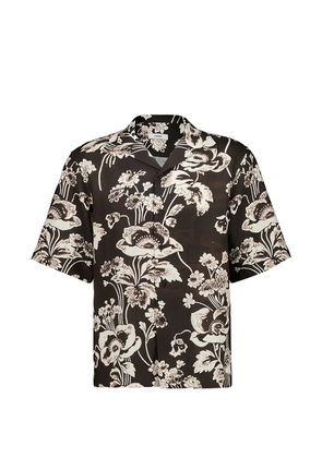 COMMAS painted peonies shirt - Brown