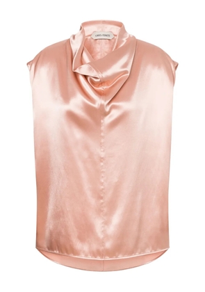 Alberta Ferretti cowl-neck satin top - Pink