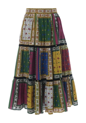 Souleiado patterned midi skirt - Yellow