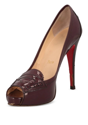 Christian Louboutin Pre-Owned 120mm open-toe stiletto-heel pumps - Red