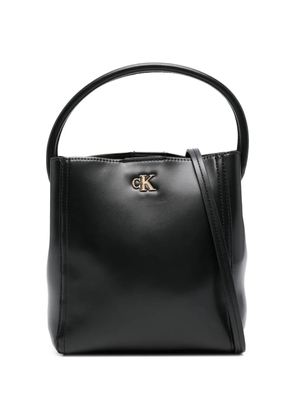 Calvin Klein logo bucket tote bag - Black